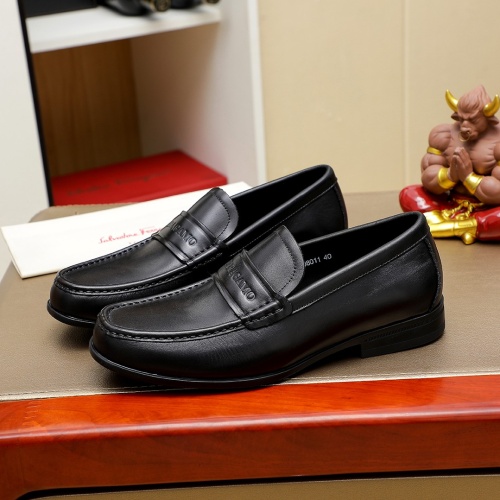 Cheap Salvatore Ferragamo Leather Shoes For Men #1243157 Replica Wholesale [$85.00 USD] [ITEM#1243157] on Replica Salvatore Ferragamo Leather Shoes