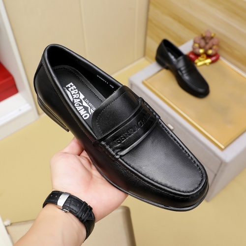 Cheap Salvatore Ferragamo Leather Shoes For Men #1243157 Replica Wholesale [$85.00 USD] [ITEM#1243157] on Replica Salvatore Ferragamo Leather Shoes