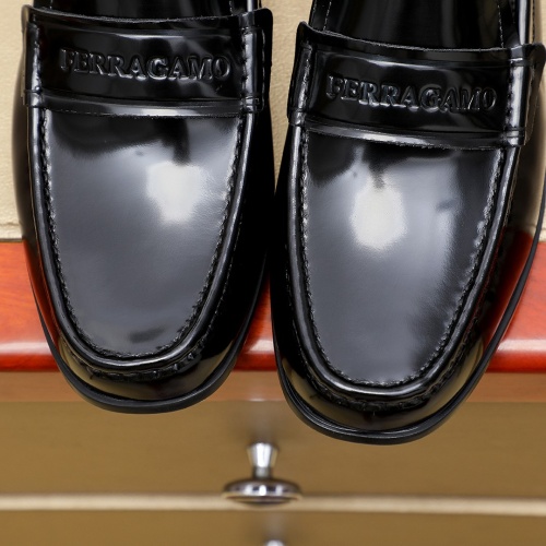 Cheap Salvatore Ferragamo Leather Shoes For Men #1243158 Replica Wholesale [$85.00 USD] [ITEM#1243158] on Replica Salvatore Ferragamo Leather Shoes