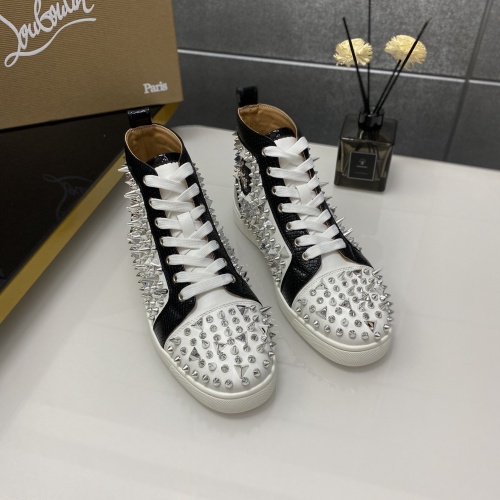 Cheap Christian Louboutin High Top Shoes For Men #1243179 Replica Wholesale [$96.00 USD] [ITEM#1243179] on Replica Christian Louboutin High Top Shoes