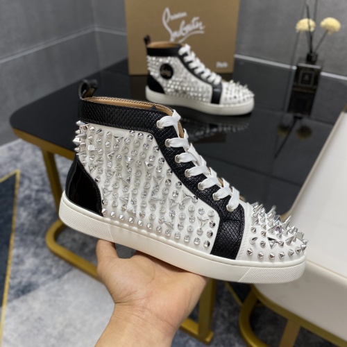 Cheap Christian Louboutin High Top Shoes For Men #1243179 Replica Wholesale [$96.00 USD] [ITEM#1243179] on Replica Christian Louboutin High Top Shoes