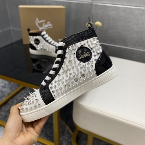 Cheap Christian Louboutin High Top Shoes For Men #1243179 Replica Wholesale [$96.00 USD] [ITEM#1243179] on Replica Christian Louboutin High Top Shoes