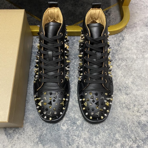 Cheap Christian Louboutin High Top Shoes For Men #1243187 Replica Wholesale [$96.00 USD] [ITEM#1243187] on Replica Christian Louboutin High Top Shoes