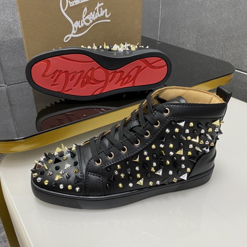 Cheap Christian Louboutin High Top Shoes For Men #1243187 Replica Wholesale [$96.00 USD] [ITEM#1243187] on Replica Christian Louboutin High Top Shoes