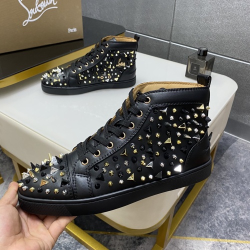 Cheap Christian Louboutin High Top Shoes For Men #1243187 Replica Wholesale [$96.00 USD] [ITEM#1243187] on Replica Christian Louboutin High Top Shoes