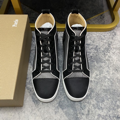 Cheap Christian Louboutin High Top Shoes For Men #1243191 Replica Wholesale [$96.00 USD] [ITEM#1243191] on Replica Christian Louboutin High Top Shoes