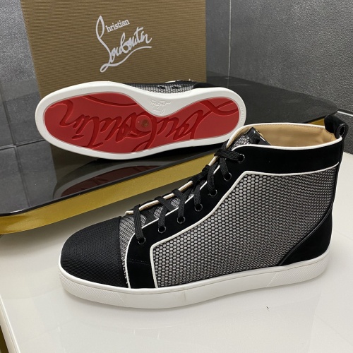 Cheap Christian Louboutin High Top Shoes For Men #1243191 Replica Wholesale [$96.00 USD] [ITEM#1243191] on Replica Christian Louboutin High Top Shoes