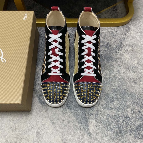 Cheap Christian Louboutin High Top Shoes For Men #1243193 Replica Wholesale [$98.00 USD] [ITEM#1243193] on Replica Christian Louboutin High Top Shoes