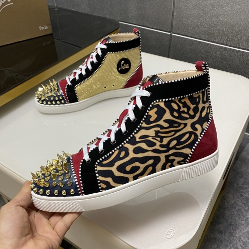 Cheap Christian Louboutin High Top Shoes For Men #1243193 Replica Wholesale [$98.00 USD] [ITEM#1243193] on Replica Christian Louboutin High Top Shoes