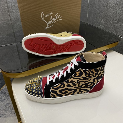 Cheap Christian Louboutin High Top Shoes For Women #1243194 Replica Wholesale [$98.00 USD] [ITEM#1243194] on Replica Christian Louboutin High Top Shoes