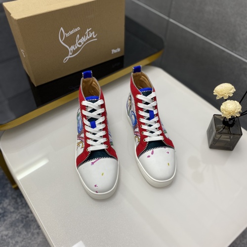 Cheap Christian Louboutin High Top Shoes For Men #1243195 Replica Wholesale [$98.00 USD] [ITEM#1243195] on Replica Christian Louboutin High Top Shoes