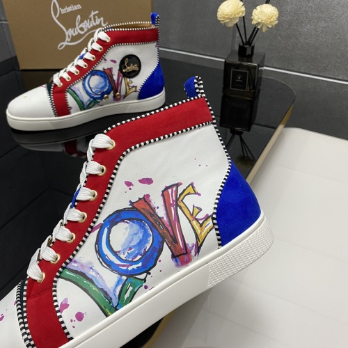 Cheap Christian Louboutin High Top Shoes For Men #1243195 Replica Wholesale [$98.00 USD] [ITEM#1243195] on Replica Christian Louboutin High Top Shoes