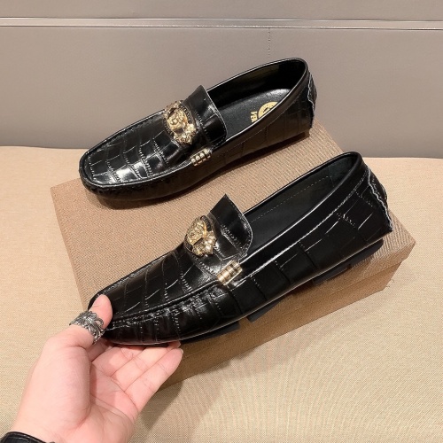 Cheap Versace Leather Shoes For Men #1243214 Replica Wholesale [$68.00 USD] [ITEM#1243214] on Replica Versace Leather Shoes