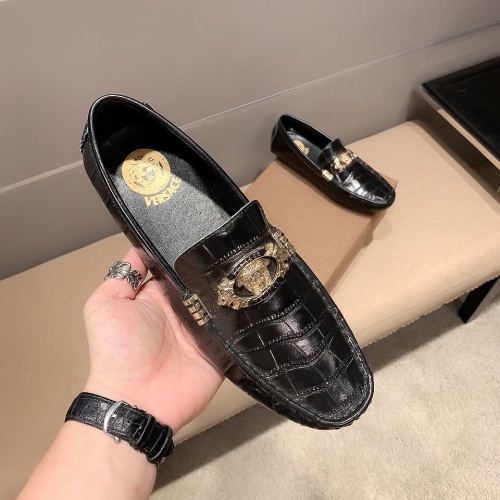 Cheap Versace Leather Shoes For Men #1243214 Replica Wholesale [$68.00 USD] [ITEM#1243214] on Replica Versace Leather Shoes