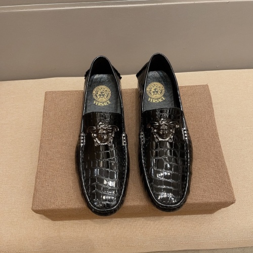 Cheap Versace Leather Shoes For Men #1243216 Replica Wholesale [$68.00 USD] [ITEM#1243216] on Replica Versace Leather Shoes