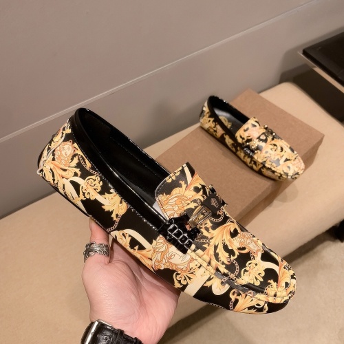 Cheap Versace Leather Shoes For Men #1243219 Replica Wholesale [$68.00 USD] [ITEM#1243219] on Replica Versace Leather Shoes