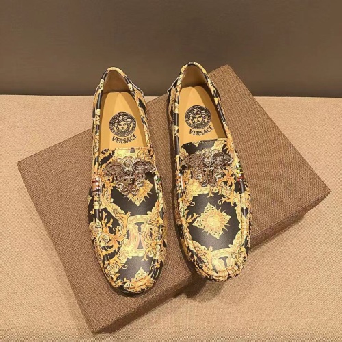 Cheap Versace Leather Shoes For Men #1243220 Replica Wholesale [$68.00 USD] [ITEM#1243220] on Replica Versace Leather Shoes