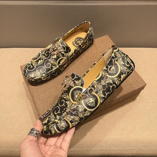 Cheap Versace Leather Shoes For Men #1243222 Replica Wholesale [$68.00 USD] [ITEM#1243222] on Replica Versace Leather Shoes