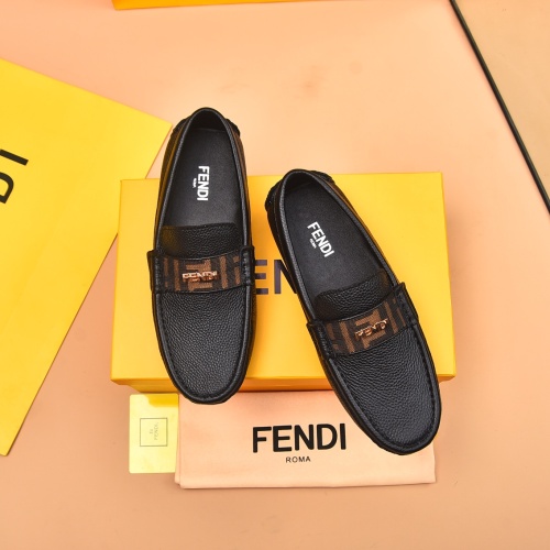 Cheap Fendi Leather Shoes For Men #1243231 Replica Wholesale [$80.00 USD] [ITEM#1243231] on Replica Fendi Leather Shoes