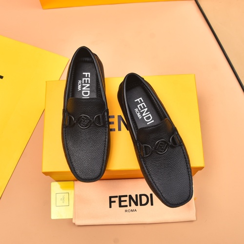 Cheap Fendi Leather Shoes For Men #1243233 Replica Wholesale [$80.00 USD] [ITEM#1243233] on Replica Fendi Leather Shoes