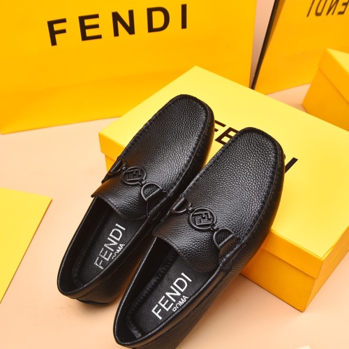 Cheap Fendi Leather Shoes For Men #1243233 Replica Wholesale [$80.00 USD] [ITEM#1243233] on Replica Fendi Leather Shoes