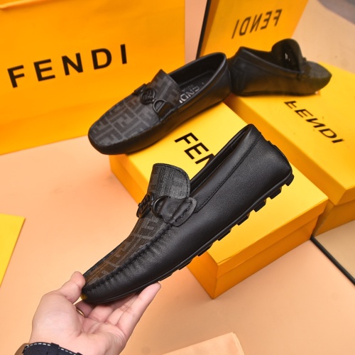 Cheap Fendi Leather Shoes For Men #1243235 Replica Wholesale [$80.00 USD] [ITEM#1243235] on Replica Fendi Leather Shoes