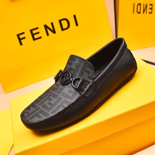 Cheap Fendi Leather Shoes For Men #1243235 Replica Wholesale [$80.00 USD] [ITEM#1243235] on Replica Fendi Leather Shoes