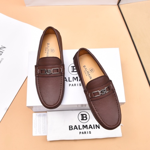 Cheap Balmain Leather Shoes For Men #1243237 Replica Wholesale [$80.00 USD] [ITEM#1243237] on Replica Balmain Leather Shoes