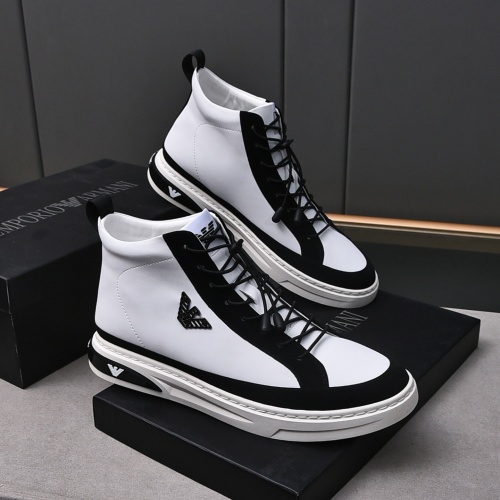 Cheap Armani High Tops Shoes For Men #1243240 Replica Wholesale [$82.00 USD] [ITEM#1243240] on Replica Armani High Tops Shoes