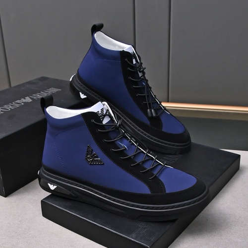 Cheap Armani High Tops Shoes For Men #1243241 Replica Wholesale [$82.00 USD] [ITEM#1243241] on Replica Armani High Tops Shoes