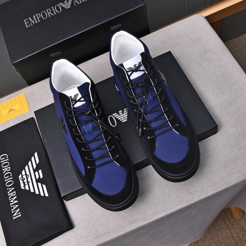 Cheap Armani High Tops Shoes For Men #1243241 Replica Wholesale [$82.00 USD] [ITEM#1243241] on Replica Armani High Tops Shoes