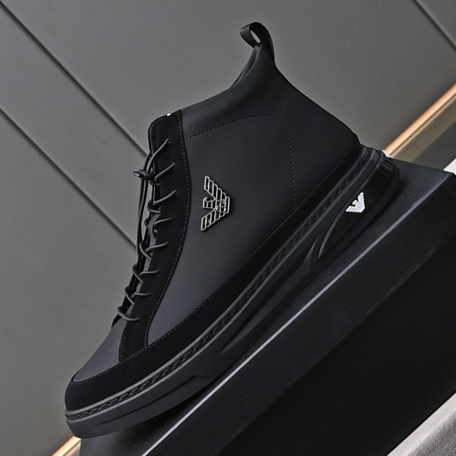 Cheap Armani High Tops Shoes For Men #1243242 Replica Wholesale [$82.00 USD] [ITEM#1243242] on Replica Armani High Tops Shoes