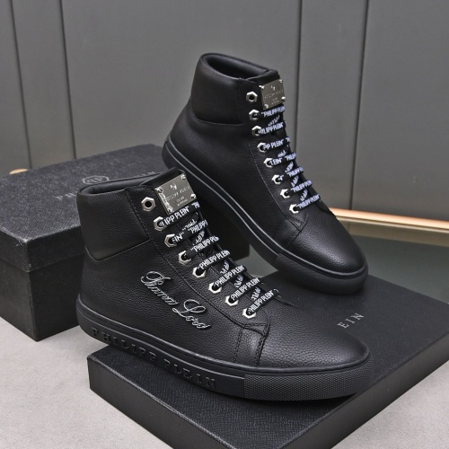 Cheap Philipp Plein PP High Tops Shoes For Men #1243251 Replica Wholesale [$85.00 USD] [ITEM#1243251] on Replica Philipp Plein PP High Tops Shoes