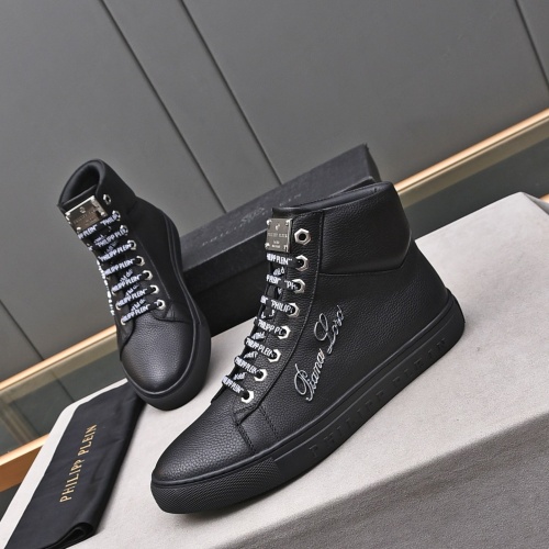 Cheap Philipp Plein PP High Tops Shoes For Men #1243251 Replica Wholesale [$85.00 USD] [ITEM#1243251] on Replica Philipp Plein PP High Tops Shoes