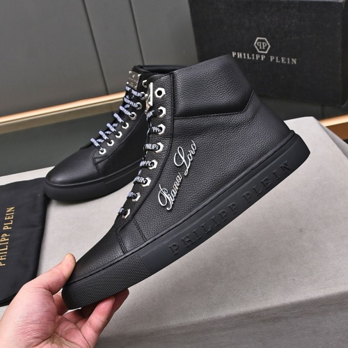 Cheap Philipp Plein PP High Tops Shoes For Men #1243251 Replica Wholesale [$85.00 USD] [ITEM#1243251] on Replica Philipp Plein PP High Tops Shoes