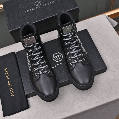 Cheap Philipp Plein PP High Tops Shoes For Men #1243252 Replica Wholesale [$85.00 USD] [ITEM#1243252] on Replica Philipp Plein PP High Tops Shoes