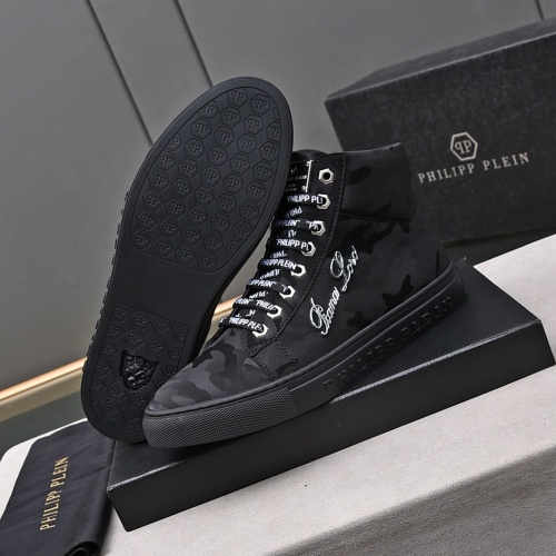 Cheap Philipp Plein PP High Tops Shoes For Men #1243253 Replica Wholesale [$85.00 USD] [ITEM#1243253] on Replica Philipp Plein PP High Tops Shoes