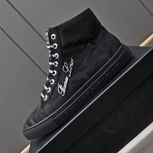 Cheap Philipp Plein PP High Tops Shoes For Men #1243253 Replica Wholesale [$85.00 USD] [ITEM#1243253] on Replica Philipp Plein PP High Tops Shoes