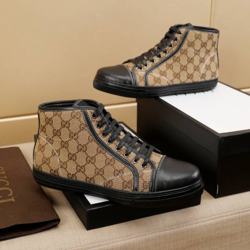 Cheap Gucci High Tops Shoes For Men #1243266 Replica Wholesale [$68.00 USD] [ITEM#1243266] on Replica Gucci High Tops Shoes