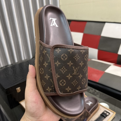 Cheap Louis Vuitton Slippers For Men #1243277 Replica Wholesale [$56.00 USD] [ITEM#1243277] on Replica Louis Vuitton Slippers