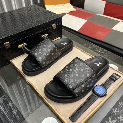 Cheap Louis Vuitton Slippers For Men #1243278 Replica Wholesale [$56.00 USD] [ITEM#1243278] on Replica Louis Vuitton Slippers