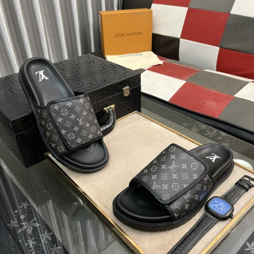 Cheap Louis Vuitton Slippers For Men #1243278 Replica Wholesale [$56.00 USD] [ITEM#1243278] on Replica Louis Vuitton Slippers