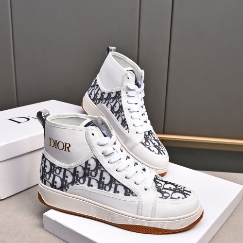 Cheap Christian Dior High Top Shoes For Men #1243366 Replica Wholesale [$82.00 USD] [ITEM#1243366] on Replica Christian Dior High Top Shoes