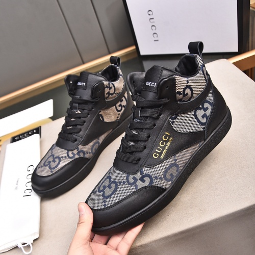 Cheap Gucci High Tops Shoes For Men #1243369 Replica Wholesale [$82.00 USD] [ITEM#1243369] on Replica Gucci High Tops Shoes