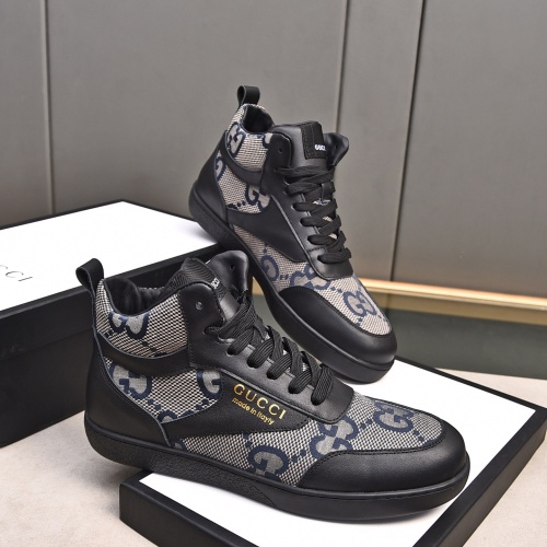 Cheap Gucci High Tops Shoes For Men #1243369 Replica Wholesale [$82.00 USD] [ITEM#1243369] on Replica Gucci High Tops Shoes