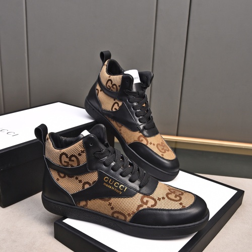 Cheap Gucci High Tops Shoes For Men #1243370 Replica Wholesale [$82.00 USD] [ITEM#1243370] on Replica Gucci High Tops Shoes