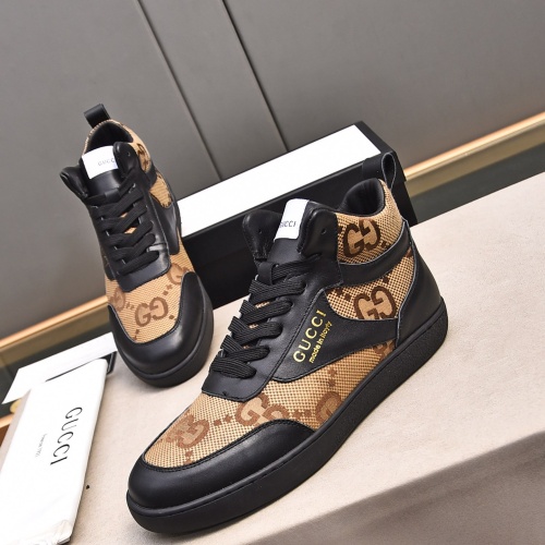 Cheap Gucci High Tops Shoes For Men #1243370 Replica Wholesale [$82.00 USD] [ITEM#1243370] on Replica Gucci High Tops Shoes