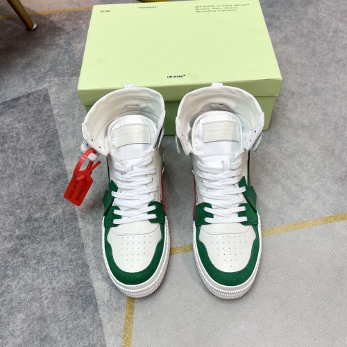 Cheap Off-White High Tops Shoes For Men #1243394 Replica Wholesale [$102.00 USD] [ITEM#1243394] on Replica Off-White High Tops Shoes