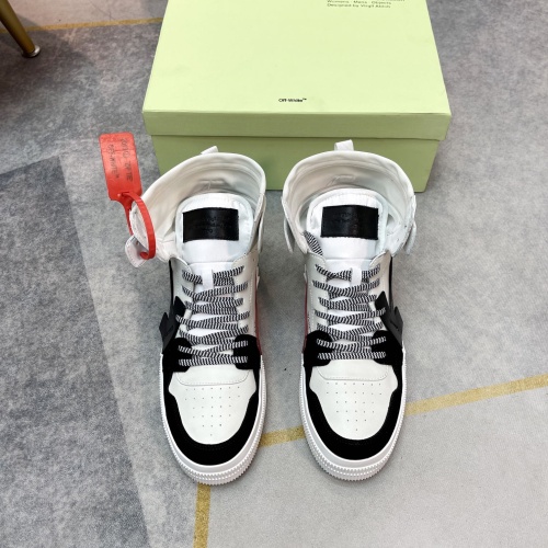 Cheap Off-White High Tops Shoes For Men #1243395 Replica Wholesale [$102.00 USD] [ITEM#1243395] on Replica Off-White High Tops Shoes