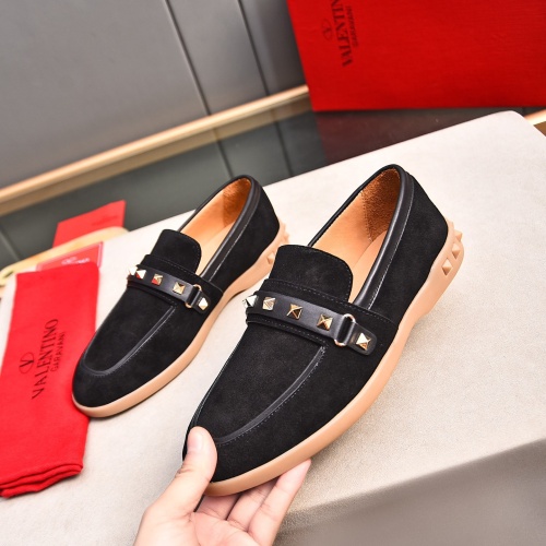 Cheap Valentino Leather Shoes For Men #1243734 Replica Wholesale [$100.00 USD] [ITEM#1243734] on Replica Valentino Leather Shoes